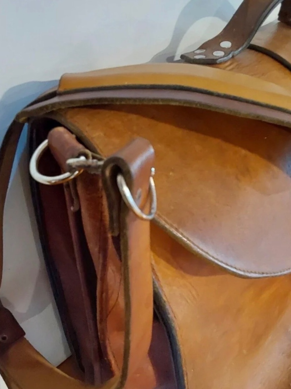 Vintage Rustic Leather Briefcase - Picture 6 of 11